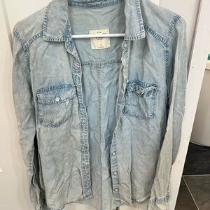 Abercrombie & Fitch Light Blue Denim Shirt